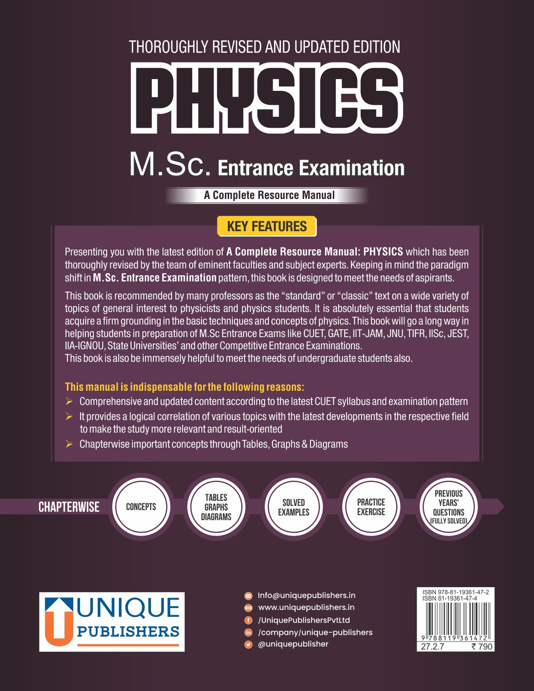 PHYSICS
MSc Entrance Examination
