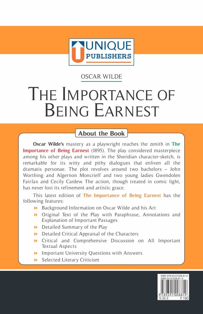 Oscar Wilde: The Importance of Being Earnest