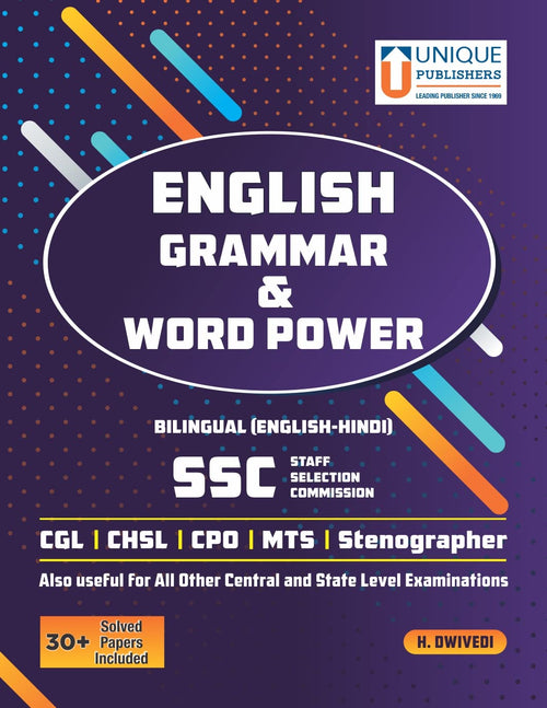 SSC–English Grammar and Word Power (Bilingual English-Hindi) by Haridatt Dwivedi (Author)