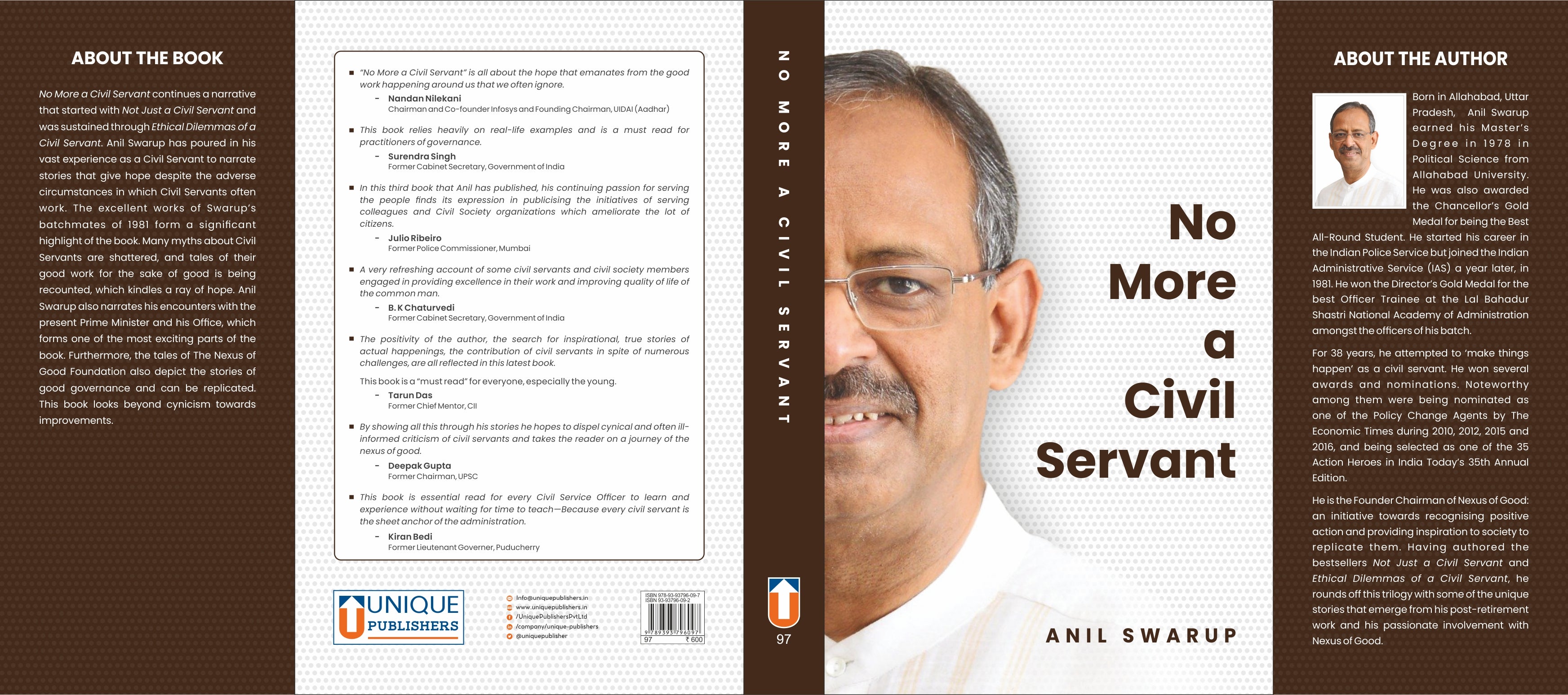 No More A Civil Servant I Hard Back I Signed Copy I Anil Swarup I English Medium