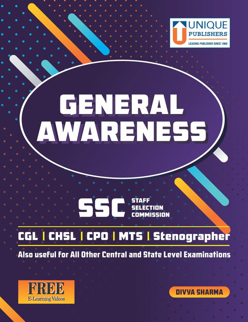 General Awareness Book for SSC, CGL, CHSL, CPO, State SSC & Other Government Competitive Exams | Divya Sharma | Paperback I English Medium